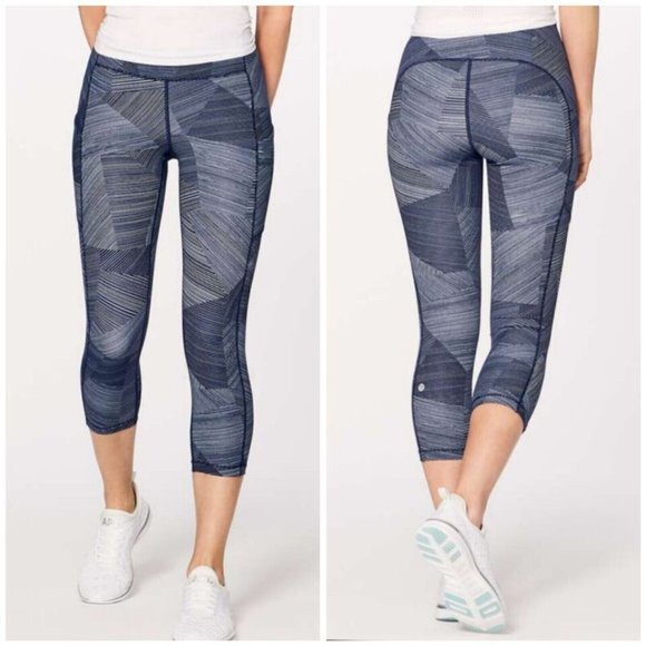 Lululemon Speed Up Crop 21" Leggings Women 6 EUC Pocket‎ Stretch Run Gym Yoga - Picture 2 of 10